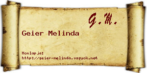 Geier Melinda névjegykártya