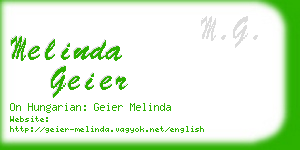 melinda geier business card